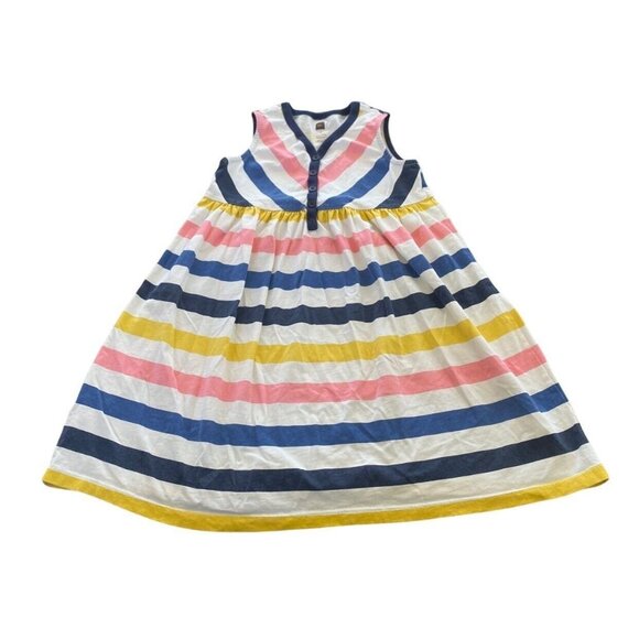Tea Collection Italy Addio Tramonto Stripe Henley Dress Size 6 - Picture 1 of 3